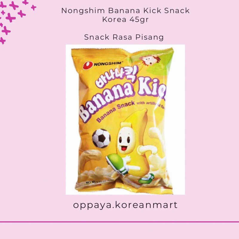 

Nongshim Banana kick snack Korea 45gr | Snack Rasa Pisang