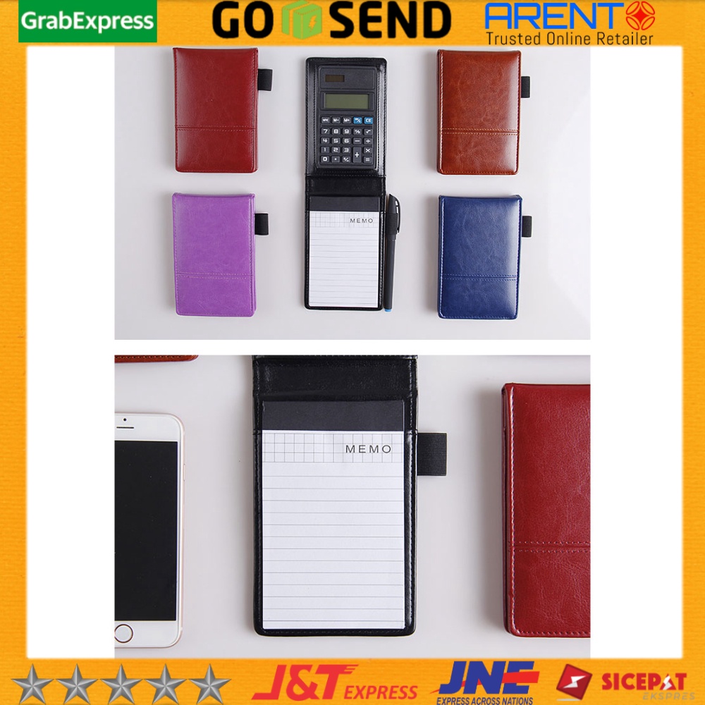 

Buku Catatan Binder Note Cover Kulit with Kalkulator - Y8303 - Black