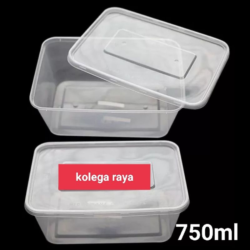 Kotak Makan Thinwall Rectangle OT750ML Plastik FoodGrade Isi 25PCS