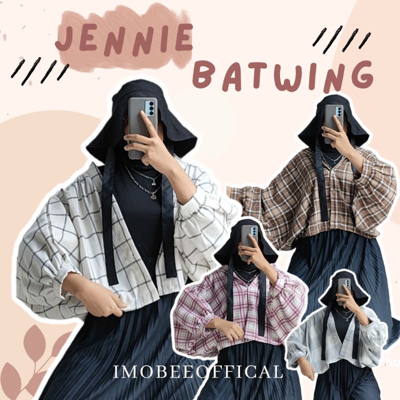 BEFAST - ZRX OOTD Kemeja Wanita MIRA / JENNIE BATWING TARTAN OVERSIZE CROP GRIDY SEMIWOOL FLANEL / Kemeja Flanel Kekiniaan / Keluaran Terbaru / Kem Motif Kotak-Kotak / Trendy / Terlaris / Kem Hangout Wanita Remaja