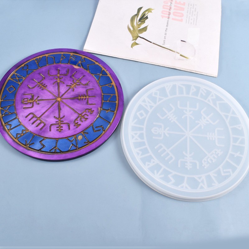 Cetakan Kristal Epoksi Resin Bahan Silikon Desain Astrolabe Tarot Astrologi