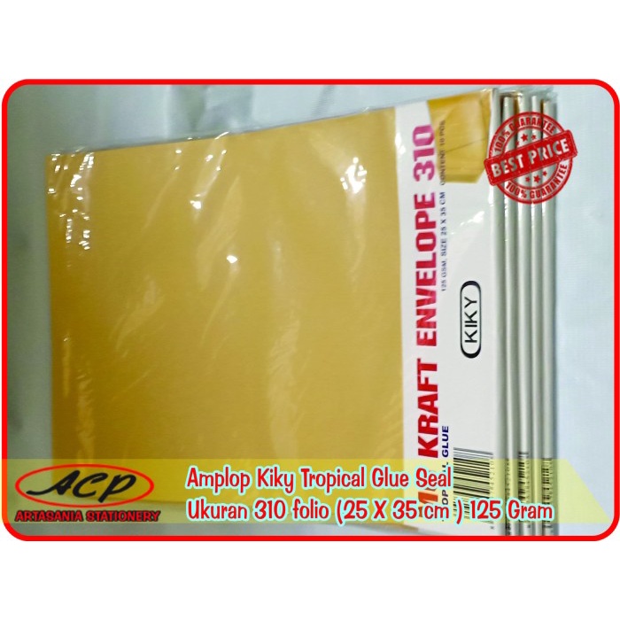 

Menyurat-Surat- Amplop Coklat Kiky Type 310 Folio 125 Gsm Dengan Tropical Glue -Surat-Menyurat.