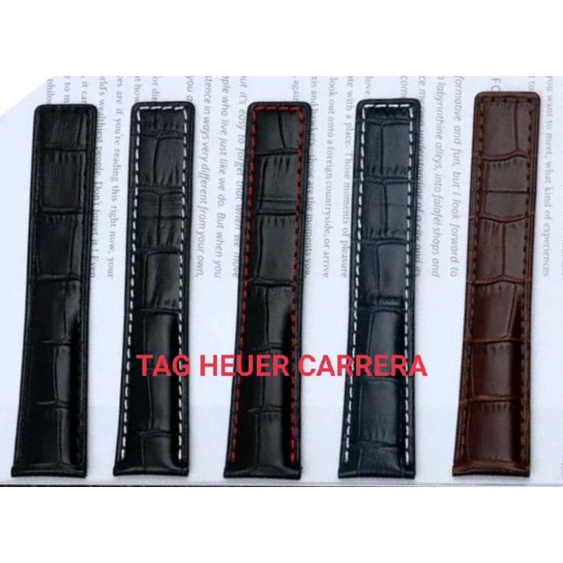 Leather Strap Tali Kulit Tag Heuer Carrera