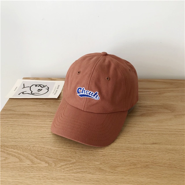 Topi Baseball Pelindung Matahari Motif Bordir Tulisan Gaya Korea Retro