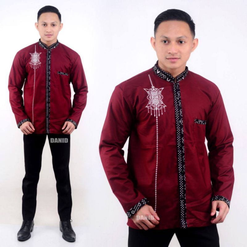 ARIBATIKSTORE new koko santri elegan koko santri hem pria remaja dewasa exclusiv elrumi hafisd bin a