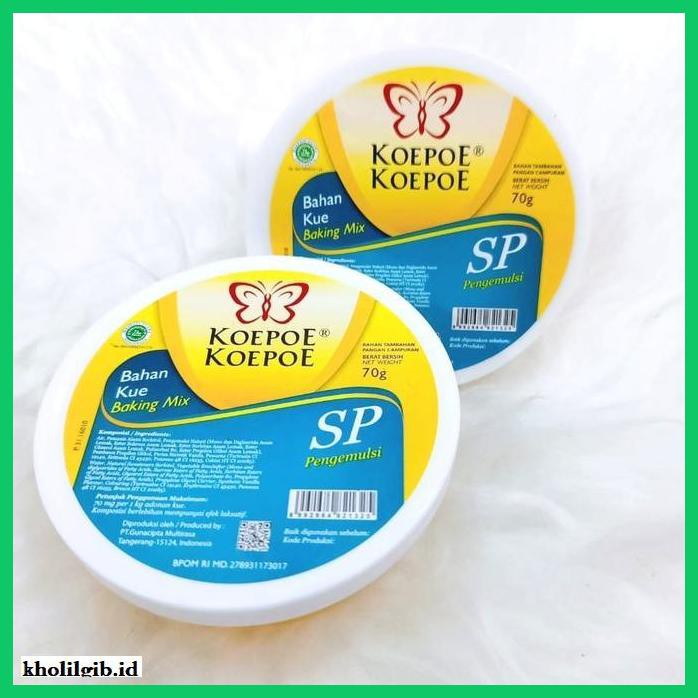 

Redwop-Gnikab- Sp Koepoe Koepoe Emulsifier Pengemulsi Pengembang 70Gr -Hallall.