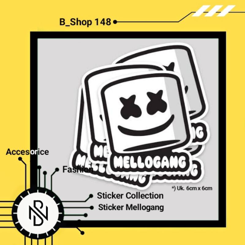 stiker marshmello/sticker marshmello/stiker distro logo marshmello