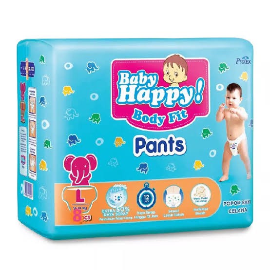 Pampers Baby Happy Pants Ukuran L8