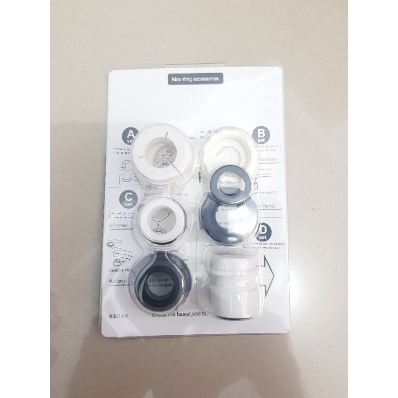 Adapter set-A untuk Diverter new white / kepala kran original kangen water
