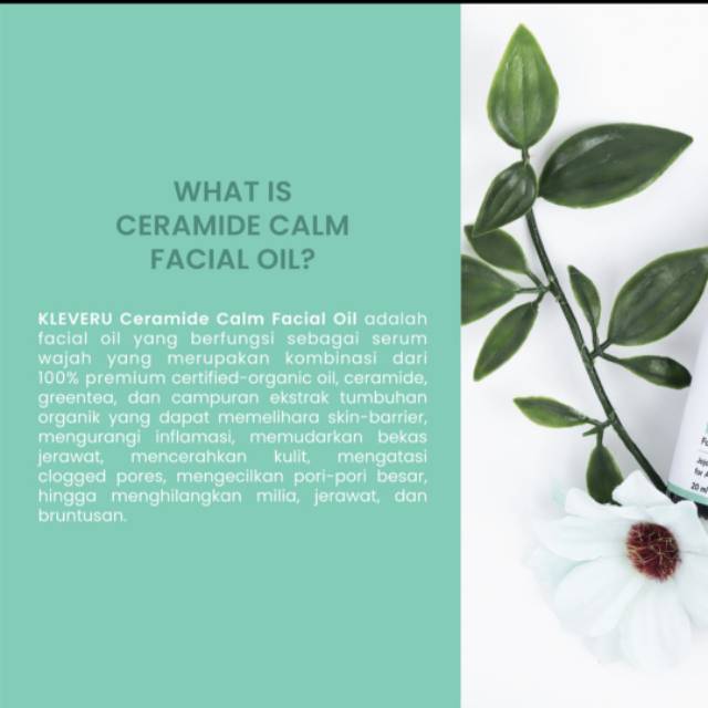 Formula BARU KLEVERU Ceramide Calm Organic Face Oil