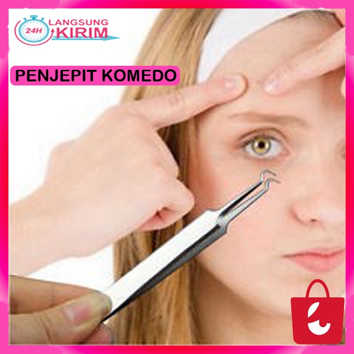 [Ready Stok] Penjepit Komedo Pinset Tweezer Pinset Komedo Japit Komedo Jerawat Hidung Pori - Pori Stainless