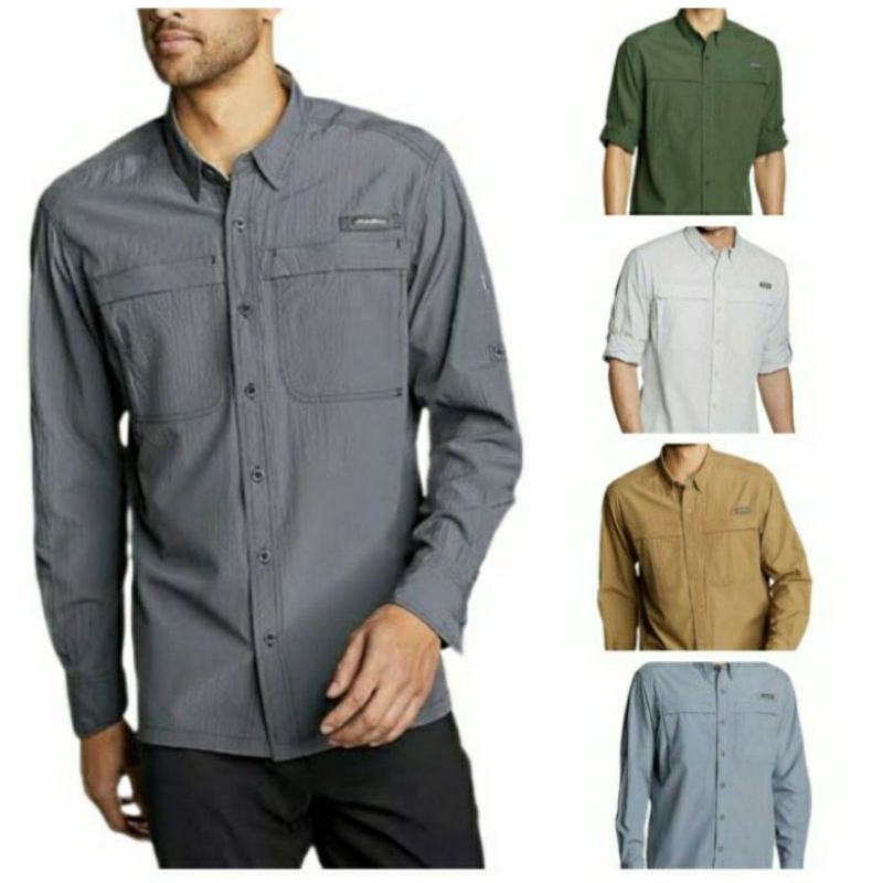 Kemeja Kerja Pria Lengan Panjang Eddie Bauer Shirt