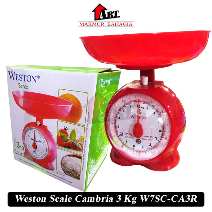 Timbangan Kue Weston Scale Cambria 3 Kg W7sc Ca3r Shopee Indonesia
