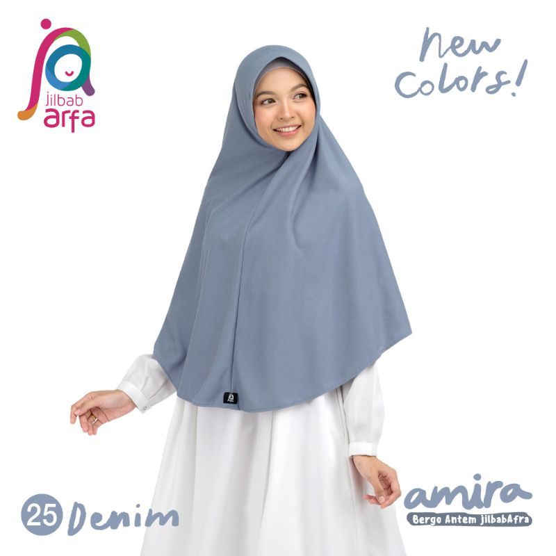 AMIRA NEW COLOURS Bergo Antem bahan kaos premium by jilbab arfa ex afra-3
