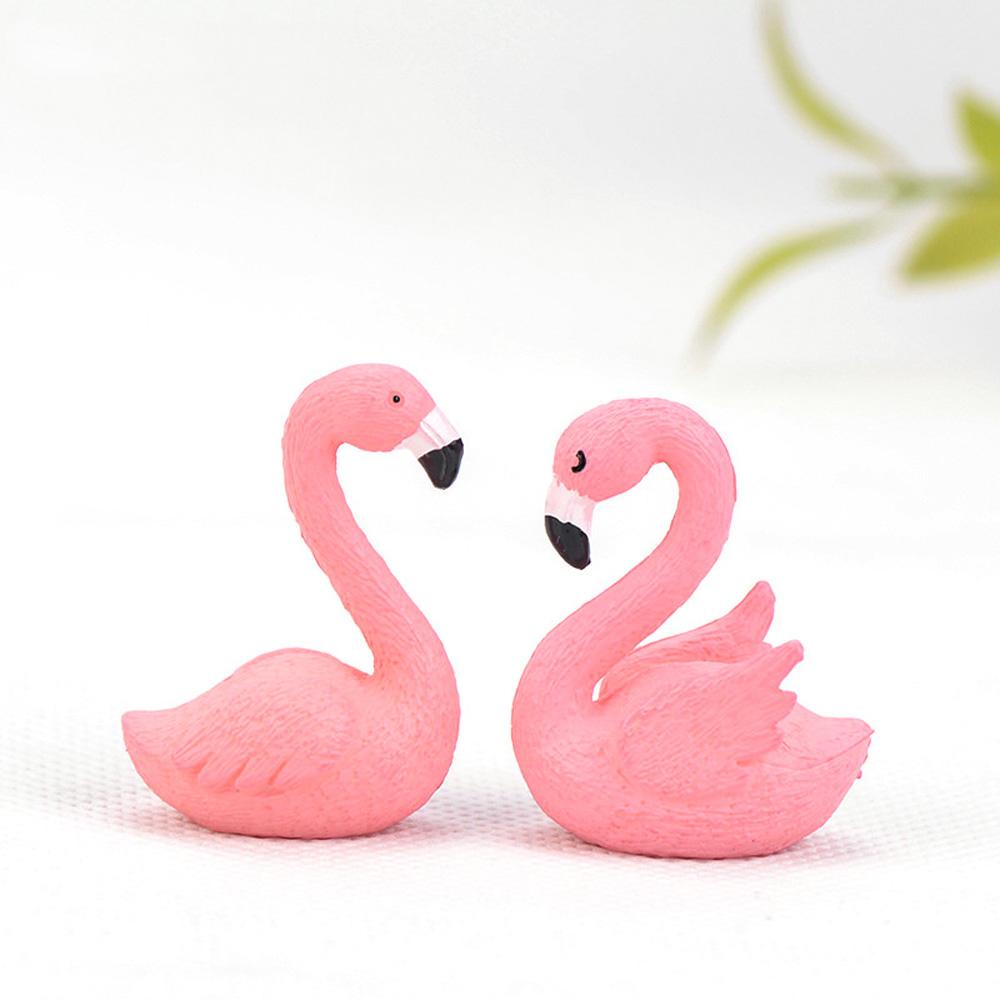 [Elegan] Patung Flamingo Kantor Resin Pernikahan Kerajinan Miniatur Patung Hewan