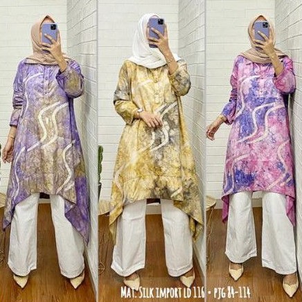 Tunik silk import ld 116 cm