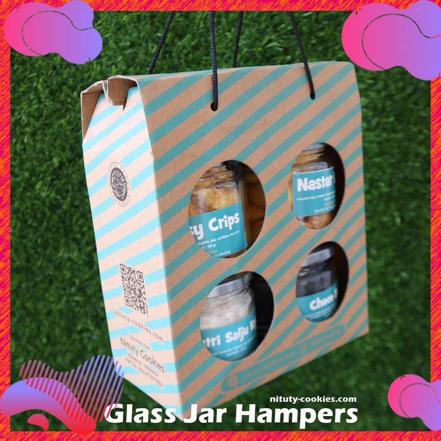 Paket Hampers Kue Kering Nituty Cookies Toples Kaca Cantik Paket Hampers Kue Kering Nituty Cookies Toples Kaca Cantik