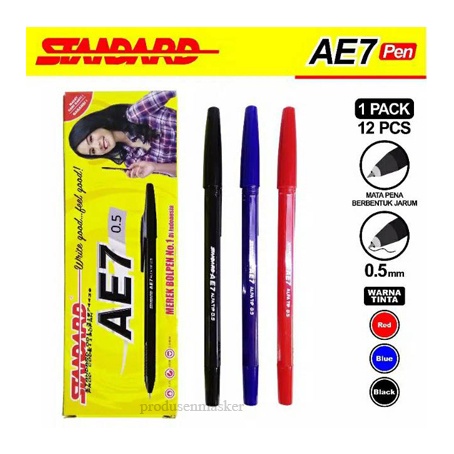 

Pulpen Pena Standard AE7 Ballpen Standard AE-7 ISI 3 Murah
