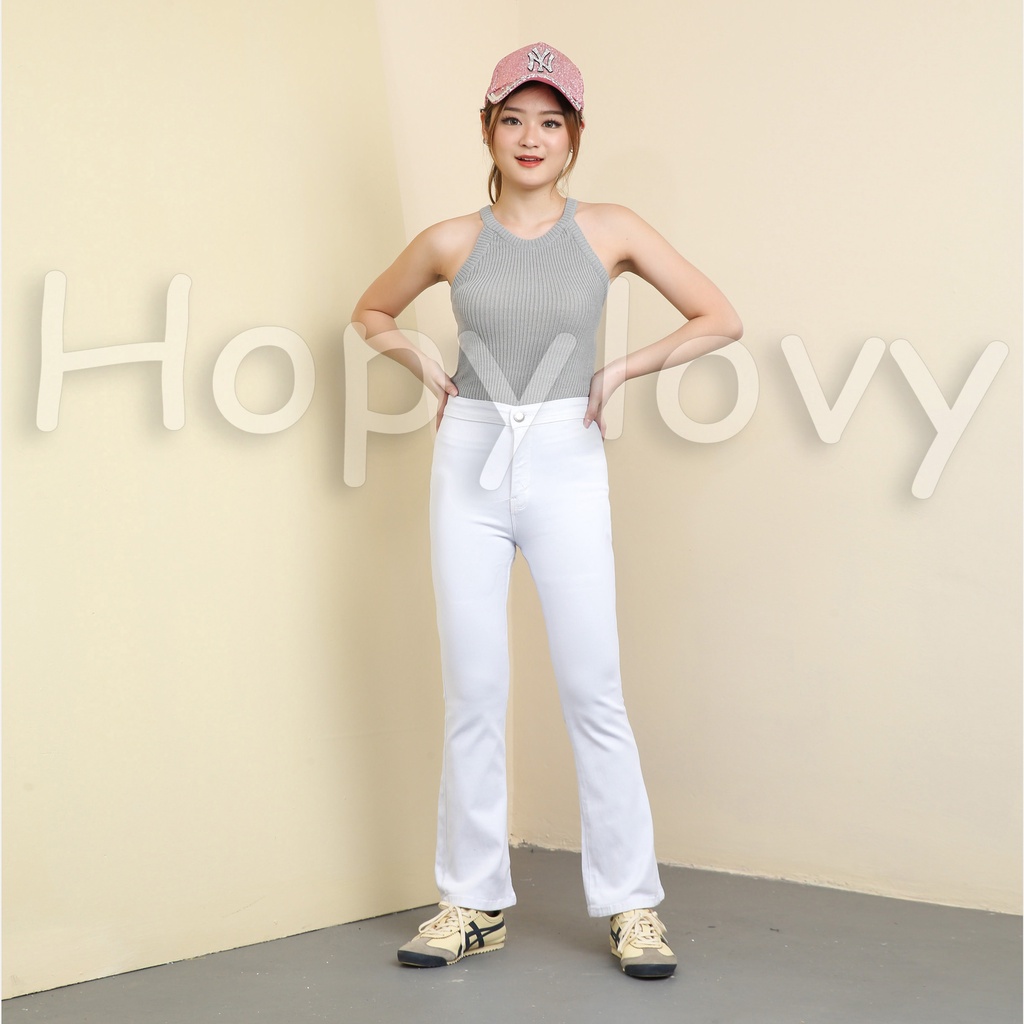 HOPYLOVY Celana Jeans Cutbray Wanita Premium Basic Highwaist Jeans Wanita Cutbray Jeans HW Aidina