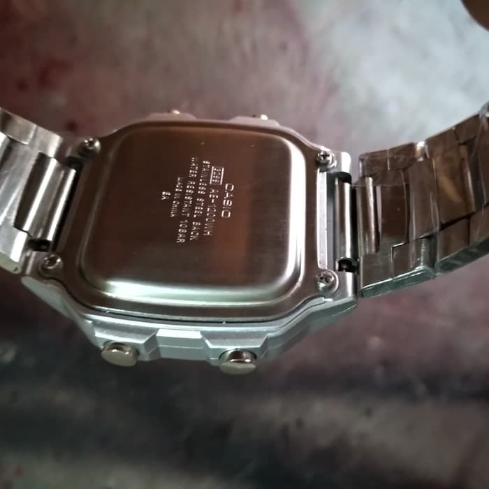 Jam Tangan Digital Casio AE Water Resist Renang - Silver