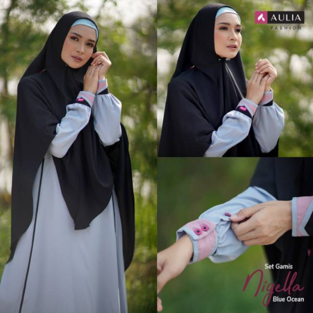 Gamis Aulia Nigella Blue Ocean