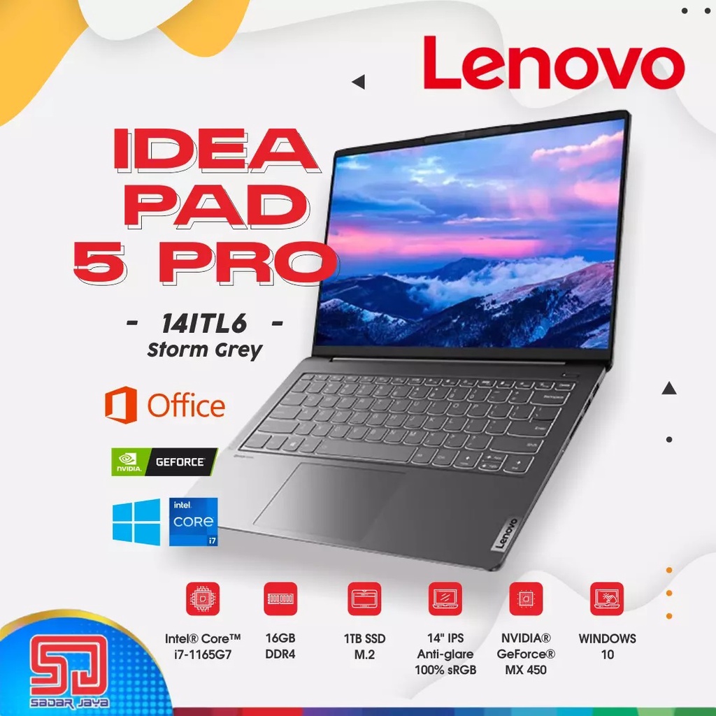 Lenovo IdeaPad 5 Pro 47ID i7-1165G7 / 16GB / SSD 1TB / 14″ IPS / Win10 + OHS Ultrabook IP5 Slim 5i