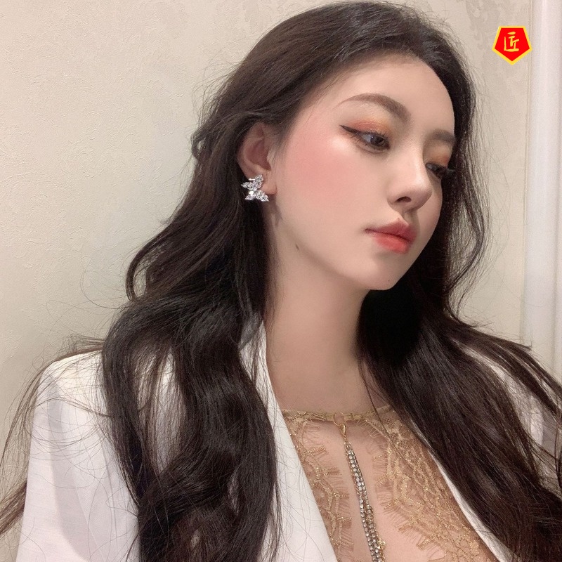 [Ready Stock]Simple Ins Cold Style Hollow Butterfly Wings Ear Studs