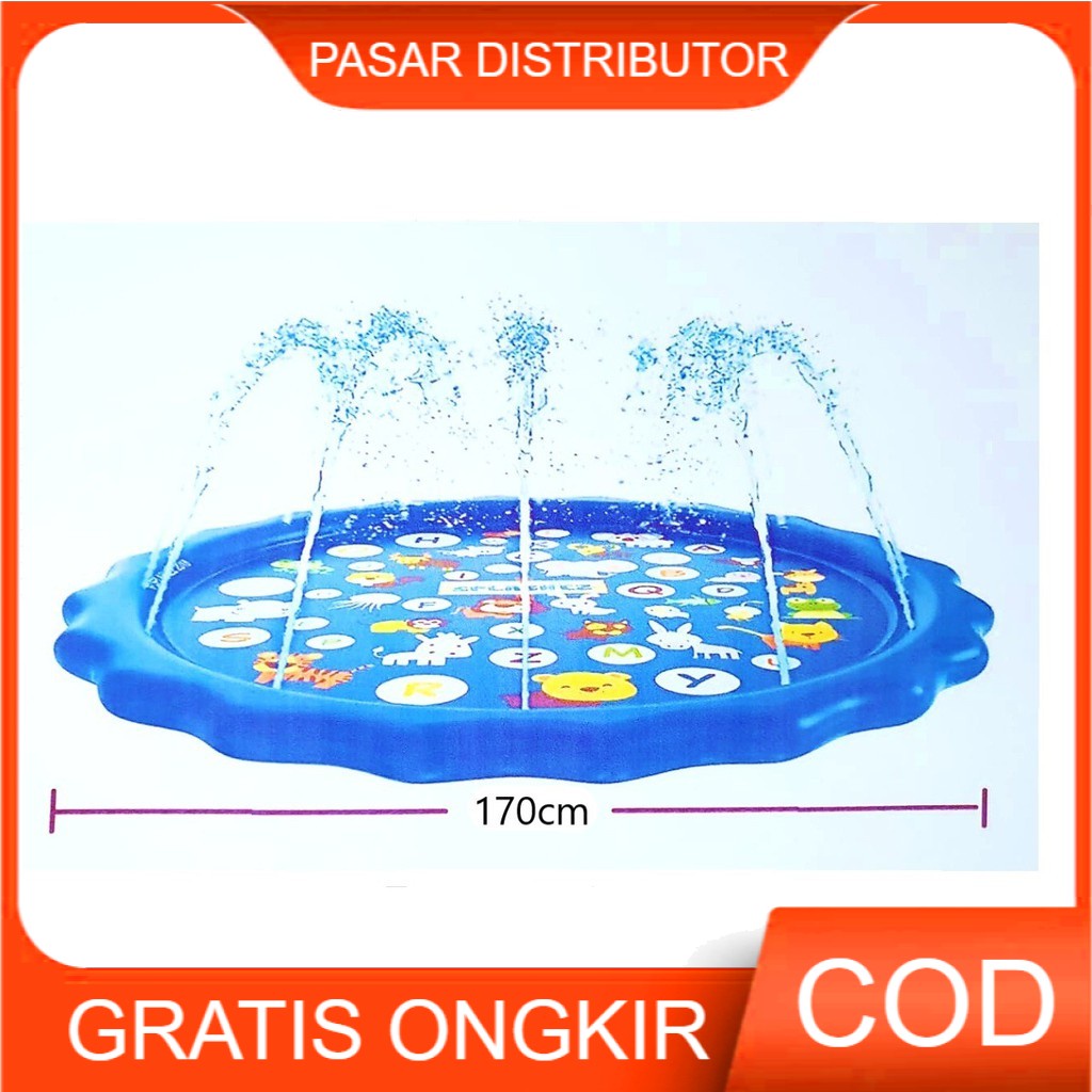 Water Spray Kolam Air  170CM Pad Outdoor Lawn Sprinkler Game Pad Kolam Air Mancur - Mainan Anak