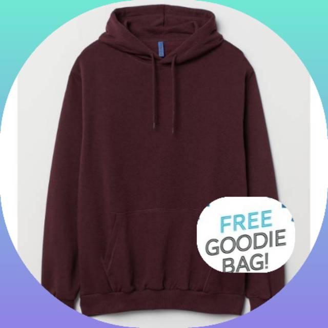 h&m hoodie maroon