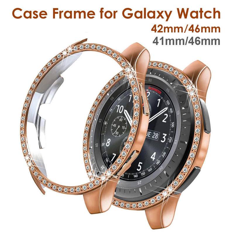 Case Cover Kristal Berlian Imitasi Bumper Untuk Samsung Galaxy Watch 3 4 Classic 40mm 41mm 42mm 44mm 45mm 46mm Samsung Galaxy Active 2 40mm 44mm Gear S3