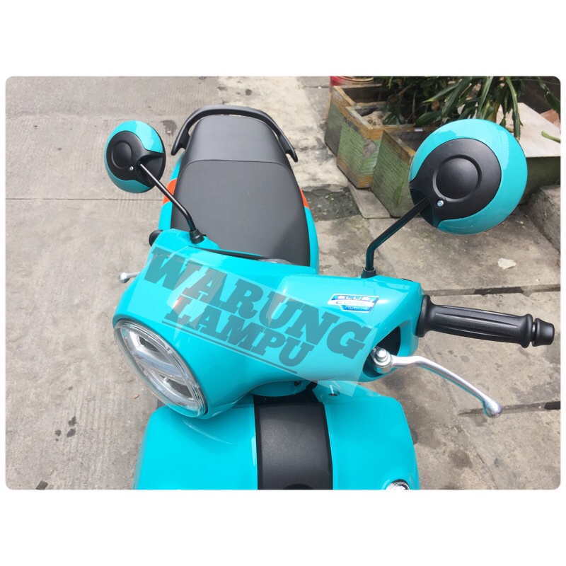 Spion Motor Fazzio Scoopy Fino Yamaha Honda Model Bulat Tangkai Panjang-3