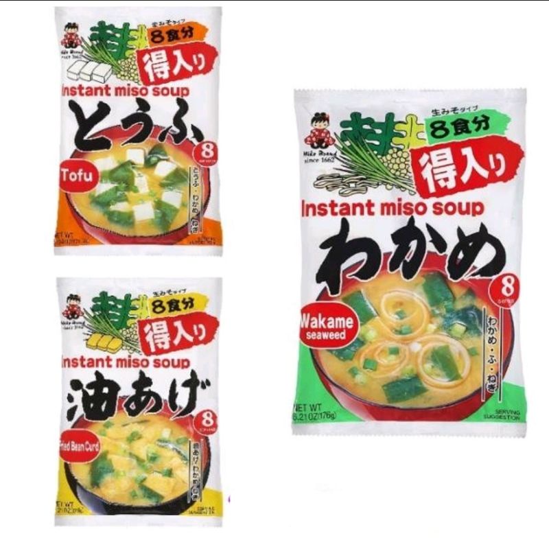 

Made In Japan Sup Miso Instan Miyasaka Miso Soup Instant Pack of 8 Sachets Wakame Tofu Fried Beancurd Abura Age Tahu