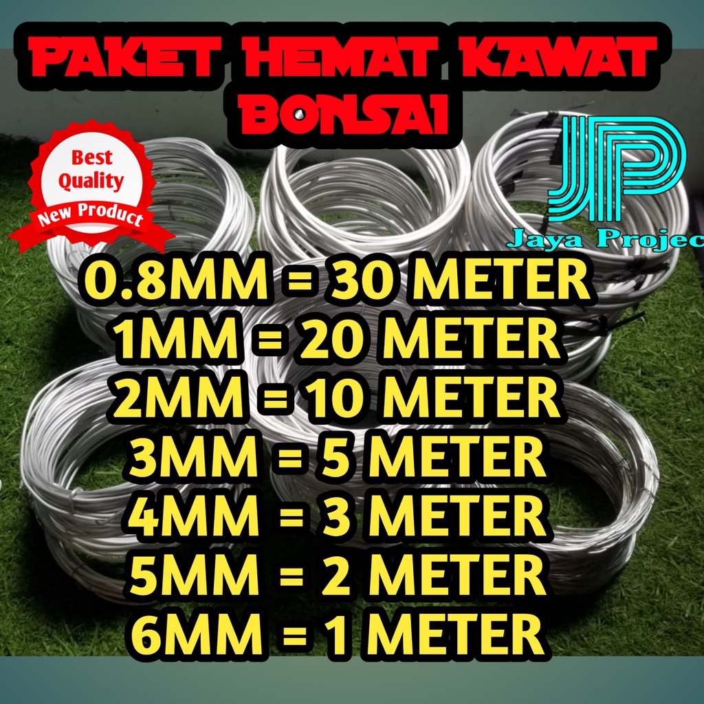 Kawat bonsai kawat aluminium paket hemat ekonomis