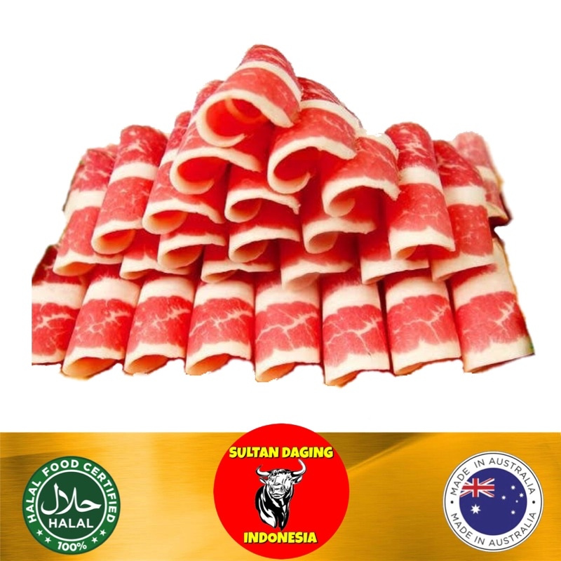 

BRISKET SLICE SAPI 500 GRAM IMPORT DARI AUSTRALIA/ SLICE BEEF/ BEEF SLICE/BRISKET SAPI/BRISKET SLICE