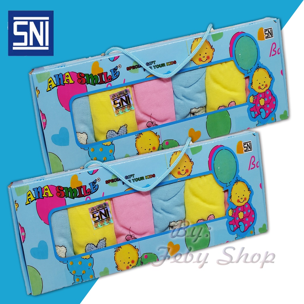 Isi 12/6 Celana Pop Bayi Ana Smile BOX  0 3 6 9 Bulan - Celana Kodok Kado Bayi Lucu Anasmile