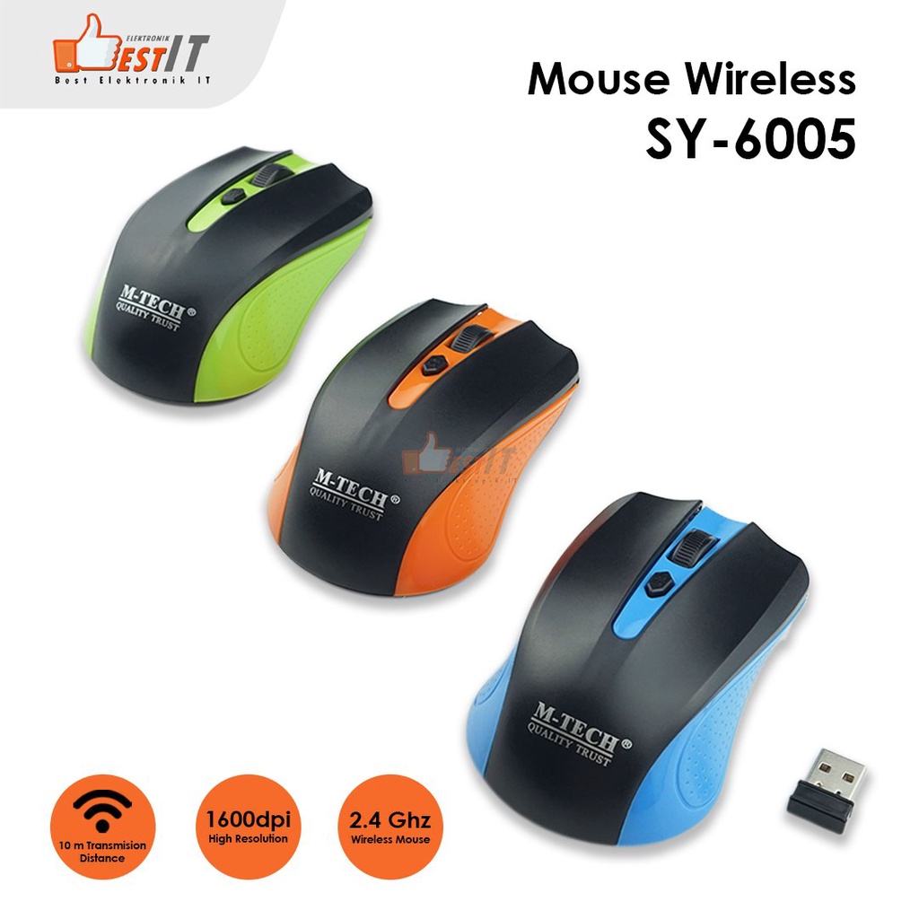 Mouse Wireless PC komputer Laptop  MT 6005