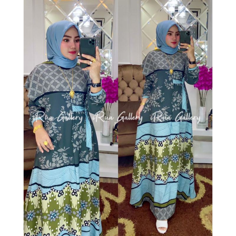DRESS LUNAR VOL 2  FREE SEGI EMPAT ORGANZA BY IRNA GALERY ORIGINAL
