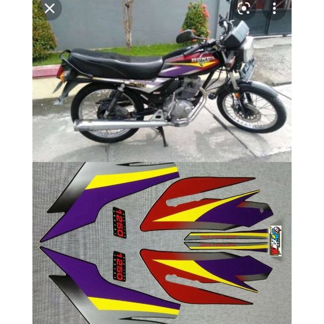 STIKER STRIPING LIS STANDAR ORI HONDA GL MAX MERAH TAHUN 2001