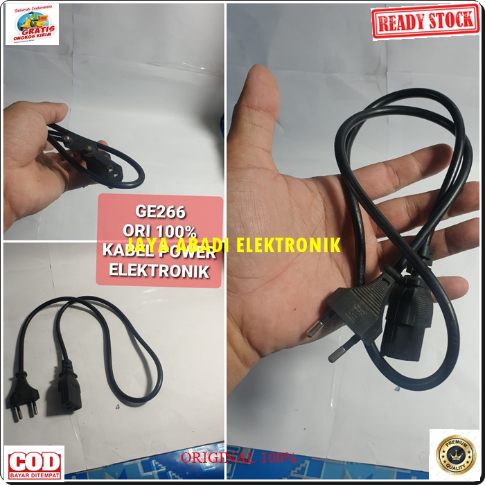 G266 ORIGINAL KABEL POWER ADAPTOR LAPTOP DLL 3 LUBANG KOMPUTER PC ELEKTRONIK CABEL CABLE LISTRIK SETRUM CAS PIN ELEKTRIK PEMANAS  ORIGINAL Kabel power Listrik meter elektronik elektrik 3 pin cable laptop rice cooker multifungsi universal komputer cas casa