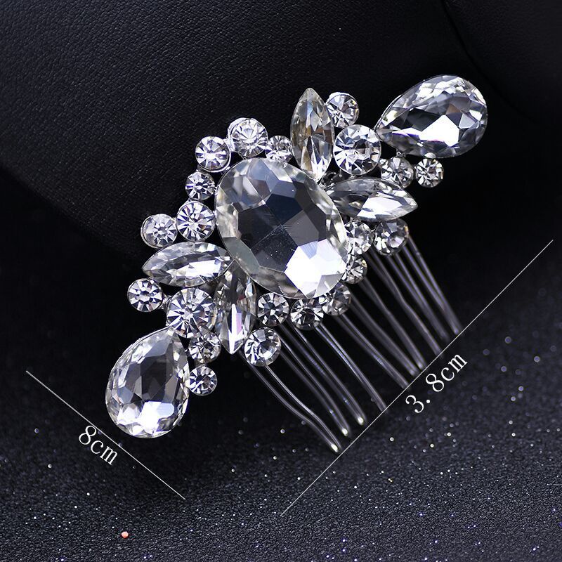 Wedding  Rhinestone Faux Pearl Hair Clip Bridal Hair Comb