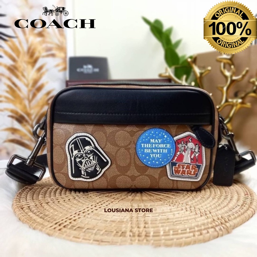 Tas Coach Signature With Star Wars Patches Graham Crossbody Bag