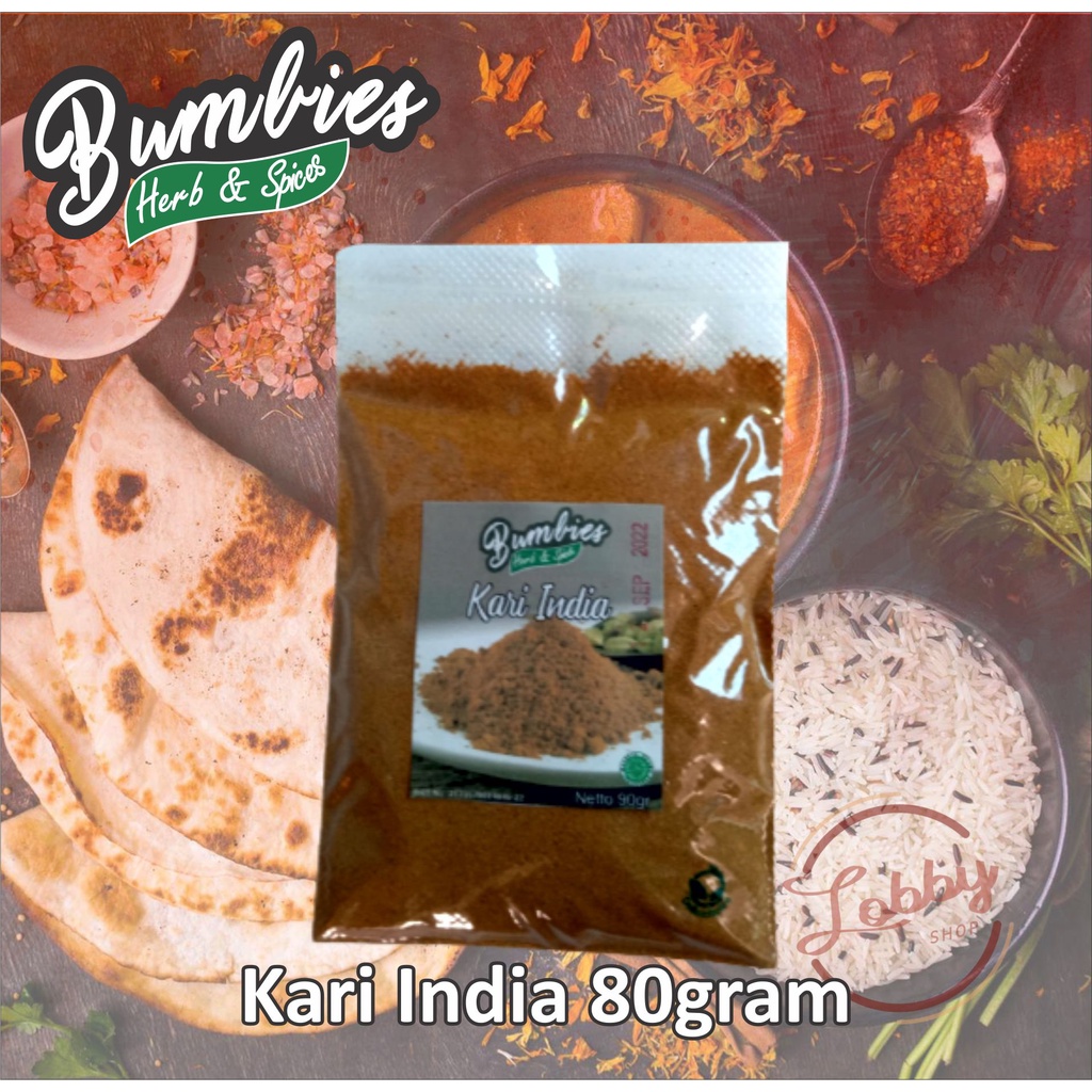 

Bumbu Kari India | Kari India Bubuk 80gram Bumbies Product | Indian Curry Powder | Penyedap Rempah Rempah | Bumbu Instan | Kari India Refil