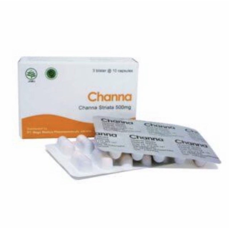 Channa strip 10 tablet ( ekstrak ikan gabus mempercepat penyembuhan luka )