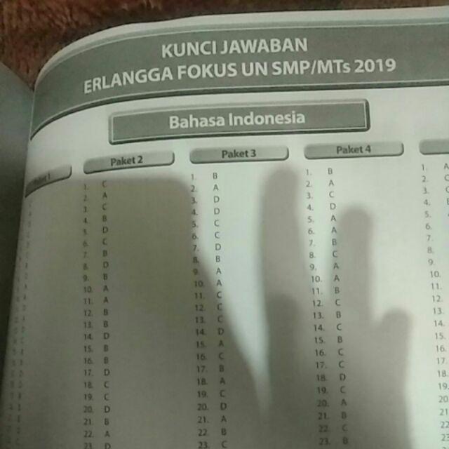 Kunci Jawaban Erlangga Fokus Un Smp 2019 Bahasa Indonesia