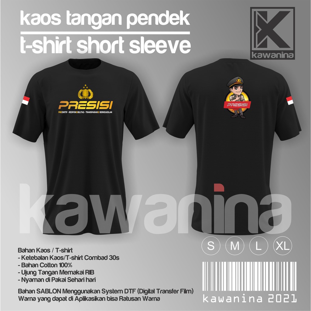 Kaos Polisi / Kaos Polri / Kaos Presisi lengan pendek