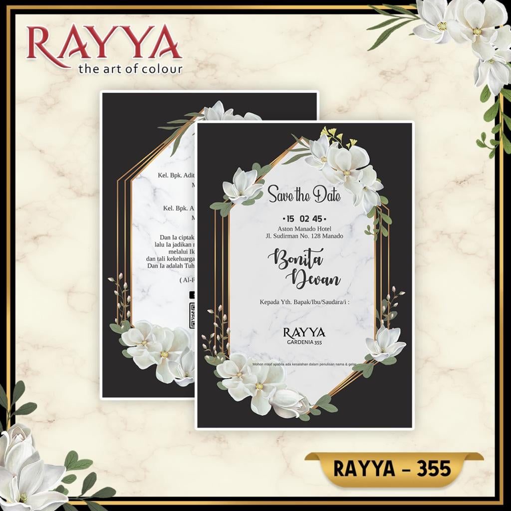 CETAK  UNDANGAN RAYYA 355 / UNDANGAN KOSONG / FREE FILE SETTING