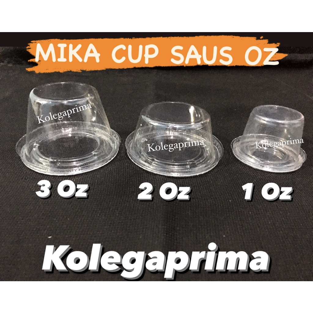 MIKA SAUS SAMBAL OZ BULAT ISI 100 PCS / WADAH SAMBAL MINI