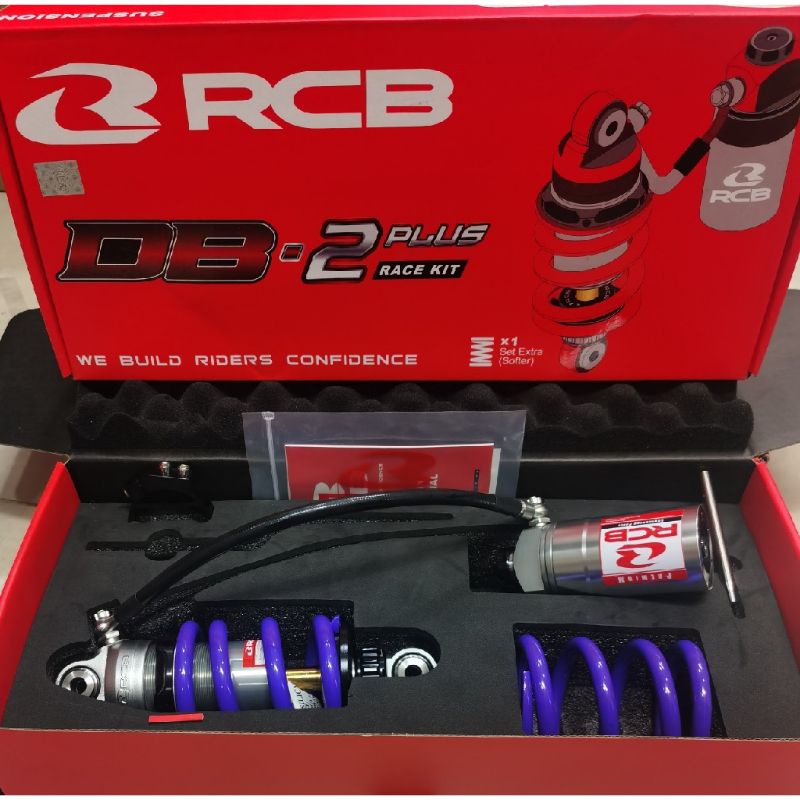 (READY STOK) RCB/ RACING BOY SUSPENSION/ MONOSHOCK/ SHOCK BREAKER DB-2 PLUS LINE SERIES PLEX HOSE UN