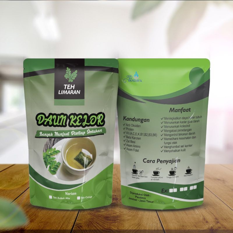 

Teh Daun Kelor Limaran Teh