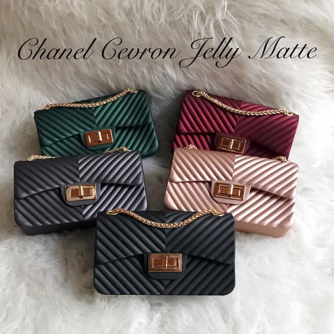 Yuk Di Order Kakak..!!! Tas Wanita Chanel Cevron Mini Jelly Impor 18Cm - Hijau Terlaris